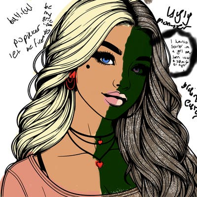 detailed realistic girl