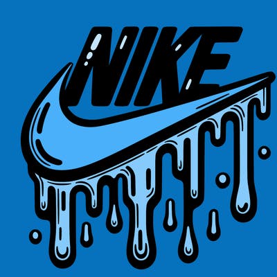 dripping nike logo