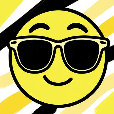 emoji with sunglasses