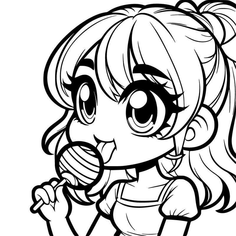 girl eating lollipop