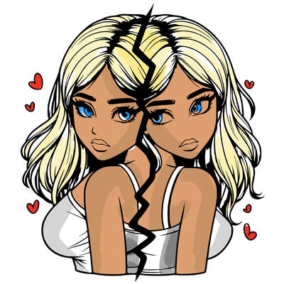 realistic girl split