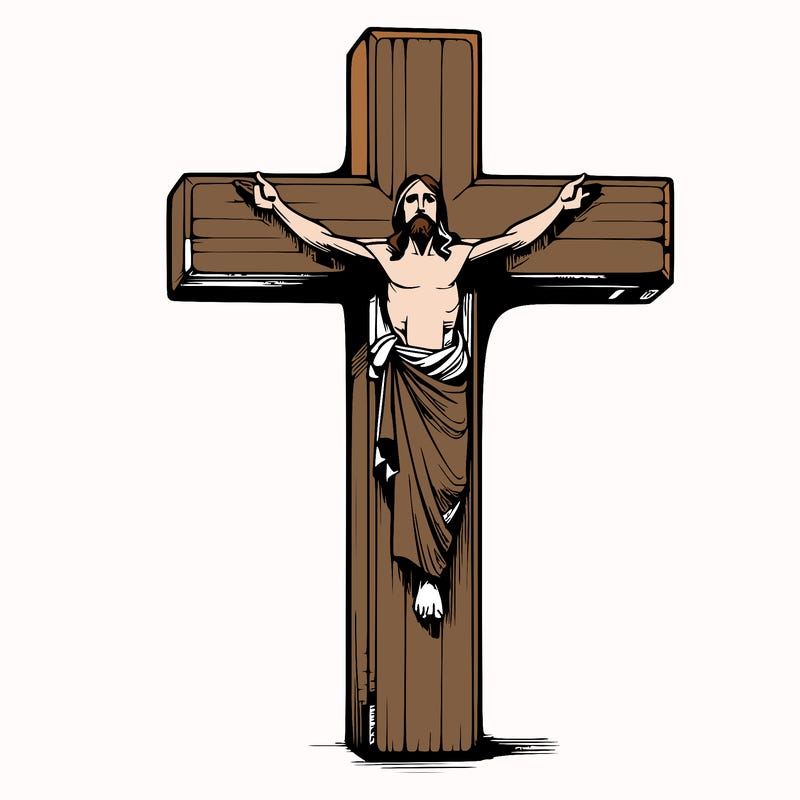 realistic cross with jesus