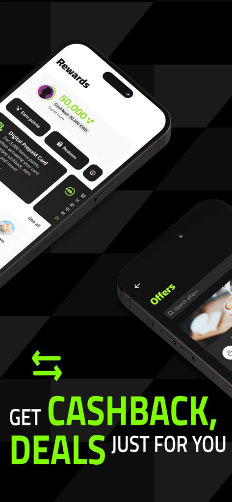 Tam - Digital Banking - Interface do aplicativo Tam mostrando pontos de recompensa e ofertas de cashback para usuários.