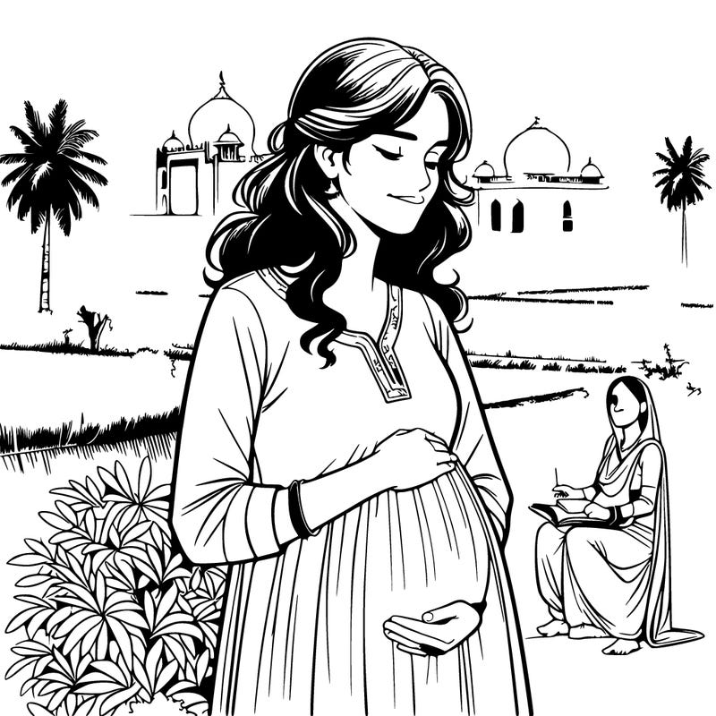 a woman who is pregnant in india realistic