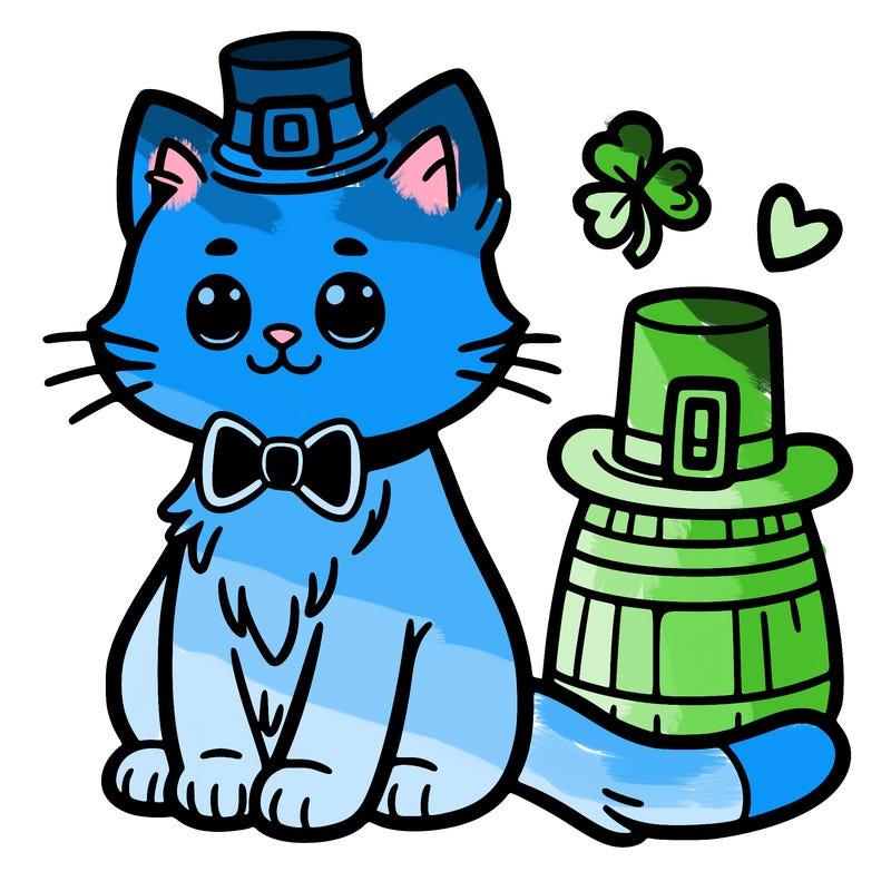 st patrick day cat