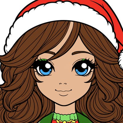 realistic christmas girl