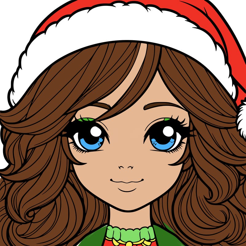 realistic christmas girl