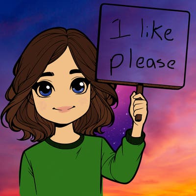 realistic girl holding up a sign