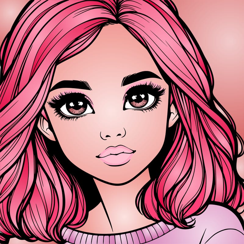 realistic girl whith cute eyes