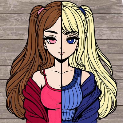 realistic girl split