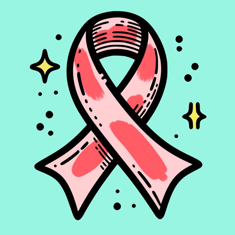 ribbon symbol of national breast cancer awareness month