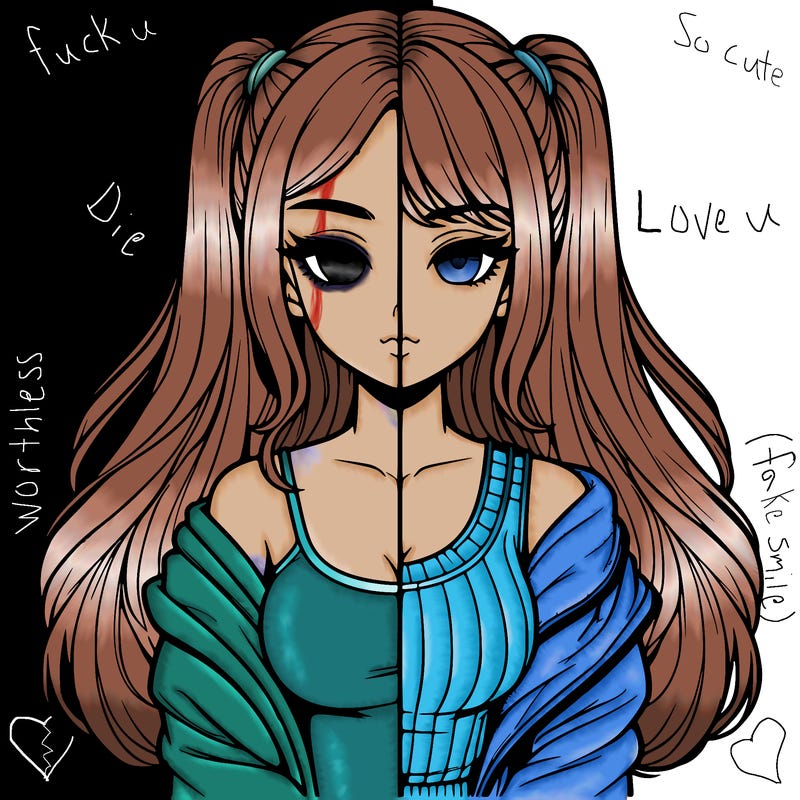 realistic girl split