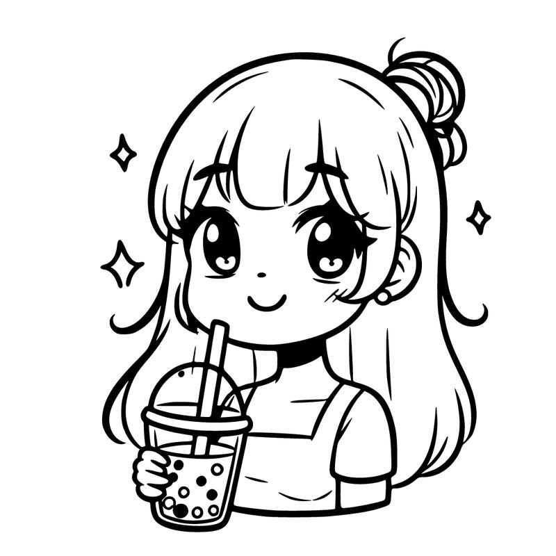 girl with boba