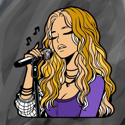 realistic female singer