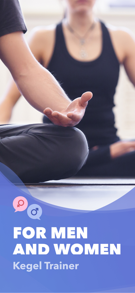 Kegel Exercises Pelvic Floor - A man and a woman sitting in meditation poses representing pelvic floor exercises for both genders