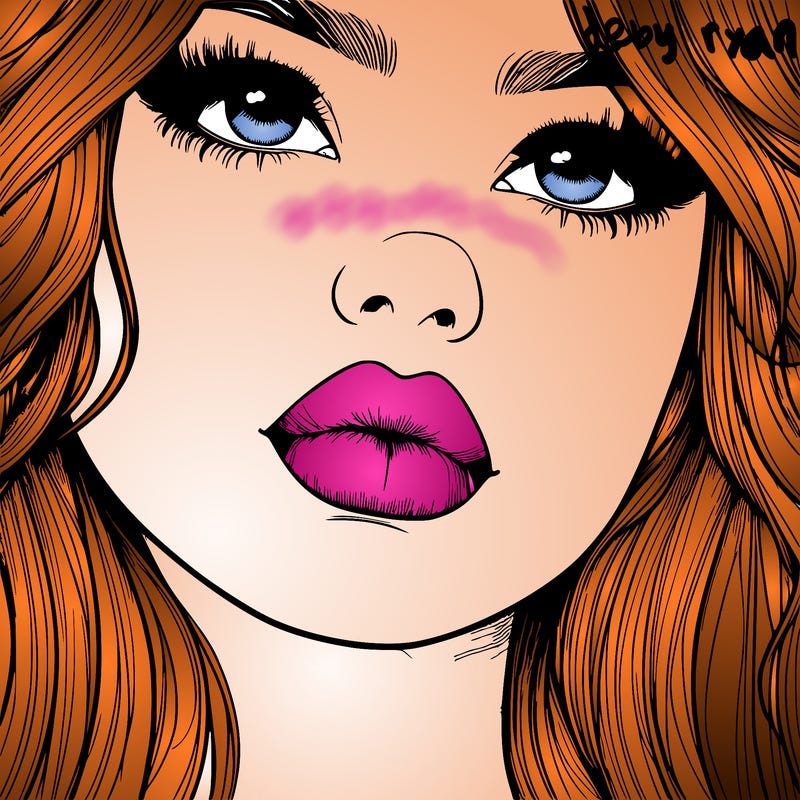 really realistic girl with lips