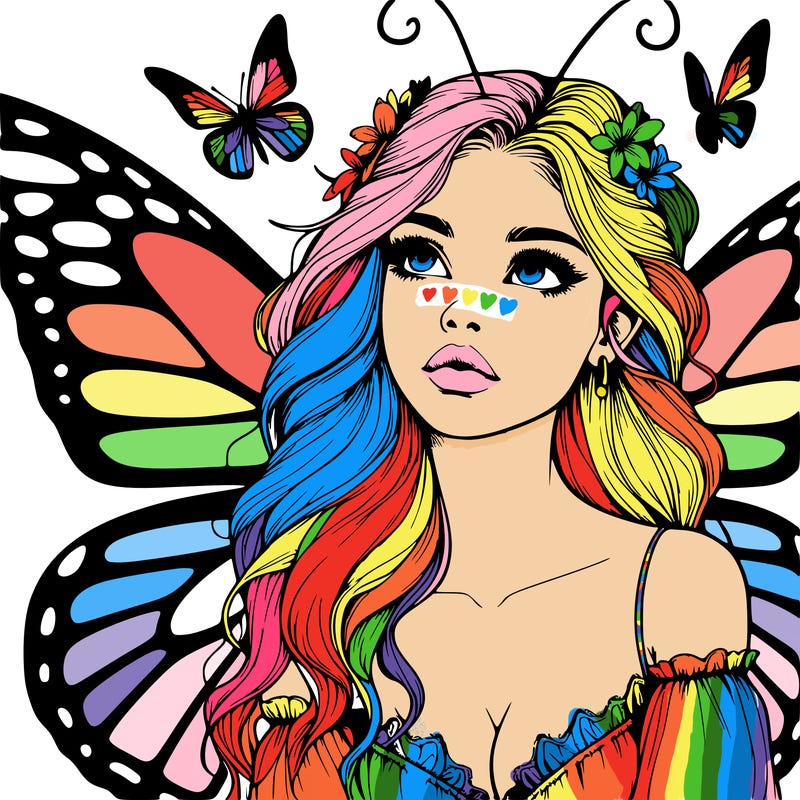 butterfly fairy realistic girl