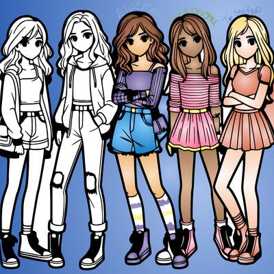 a group of teenage girls