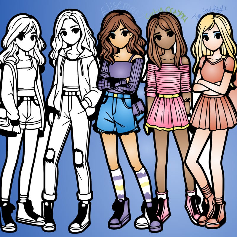 a group of teenage girls