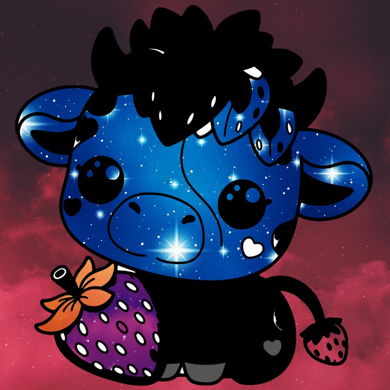cute strawberry cow