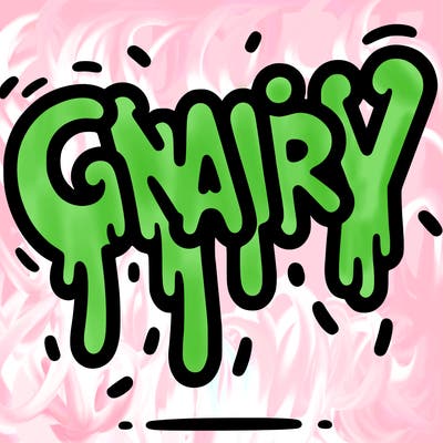 a word that has gnarly on it dripping