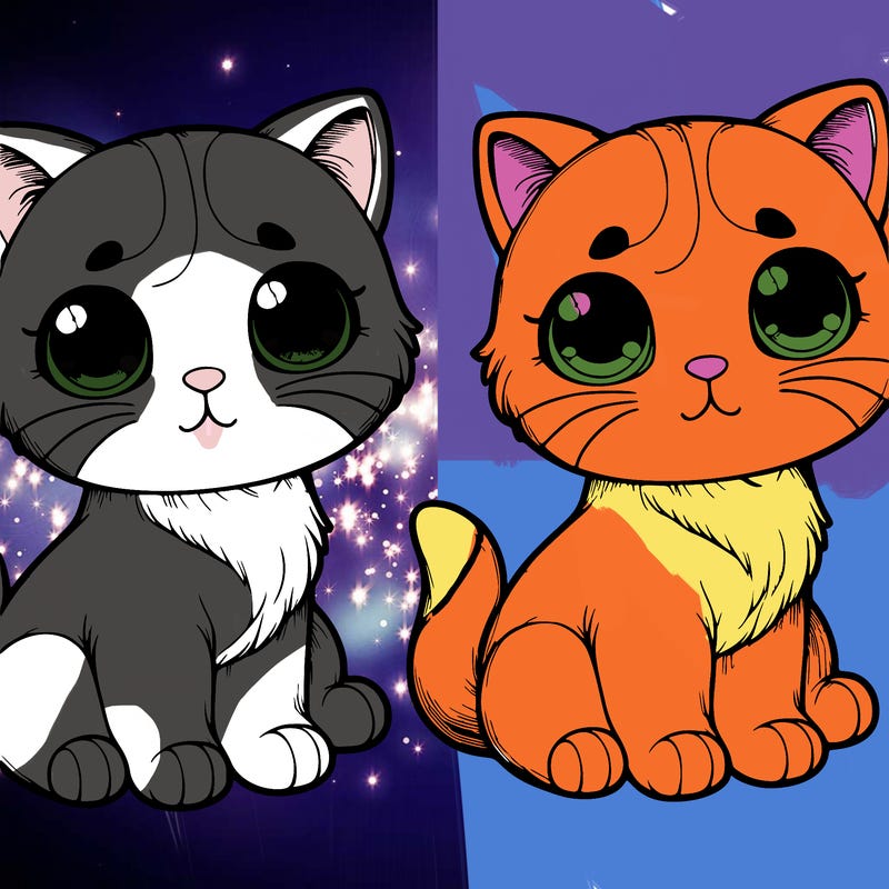 cute realistic cat split