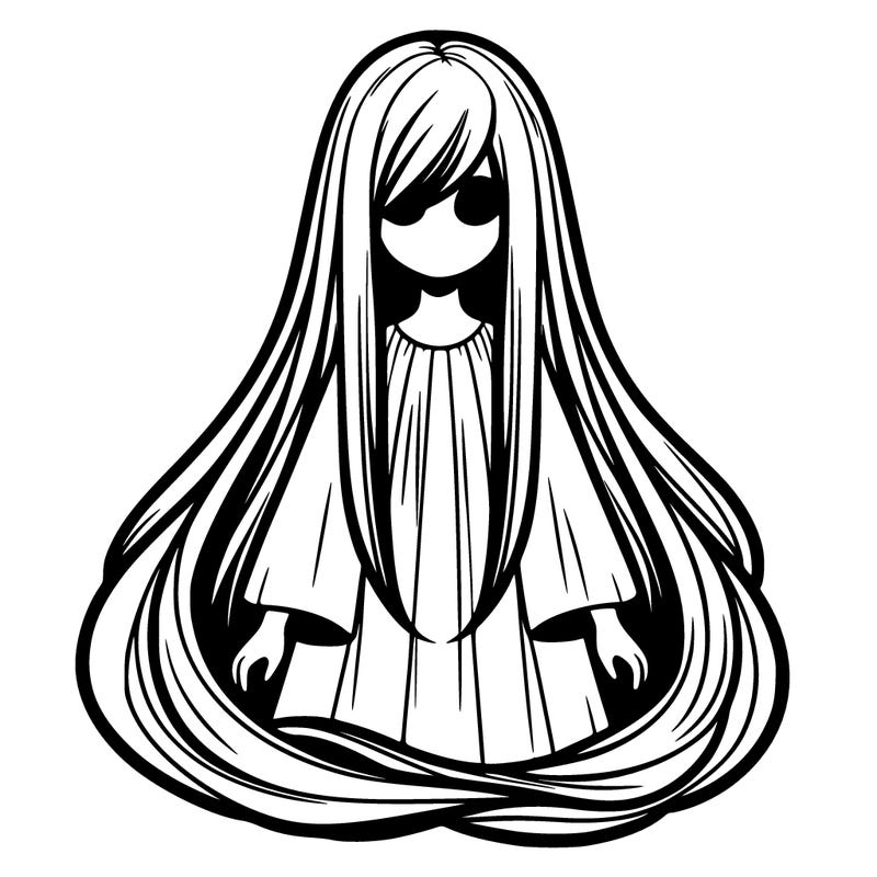 long haired girl who is possessed