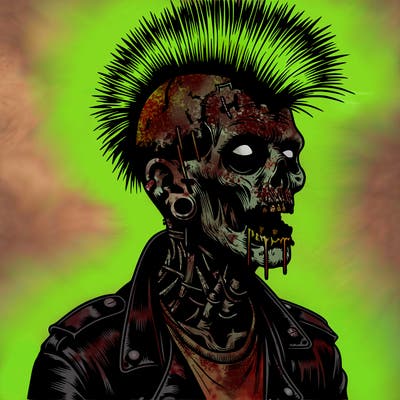 realistic punk zombie