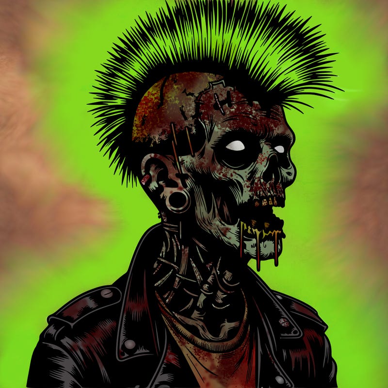 realistic punk zombie