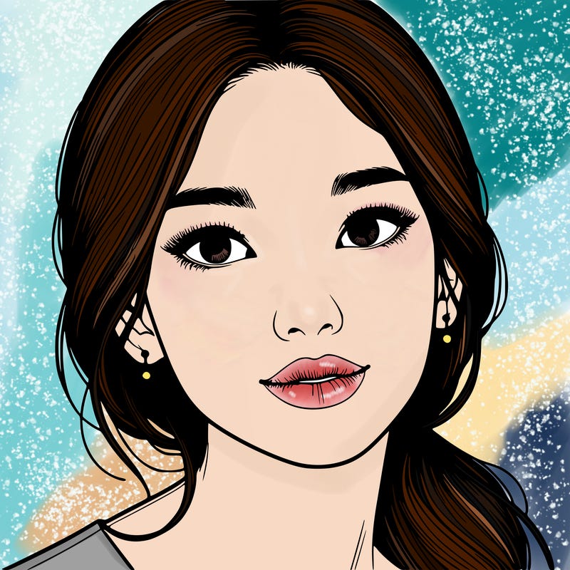 beautiful realistic asian woman