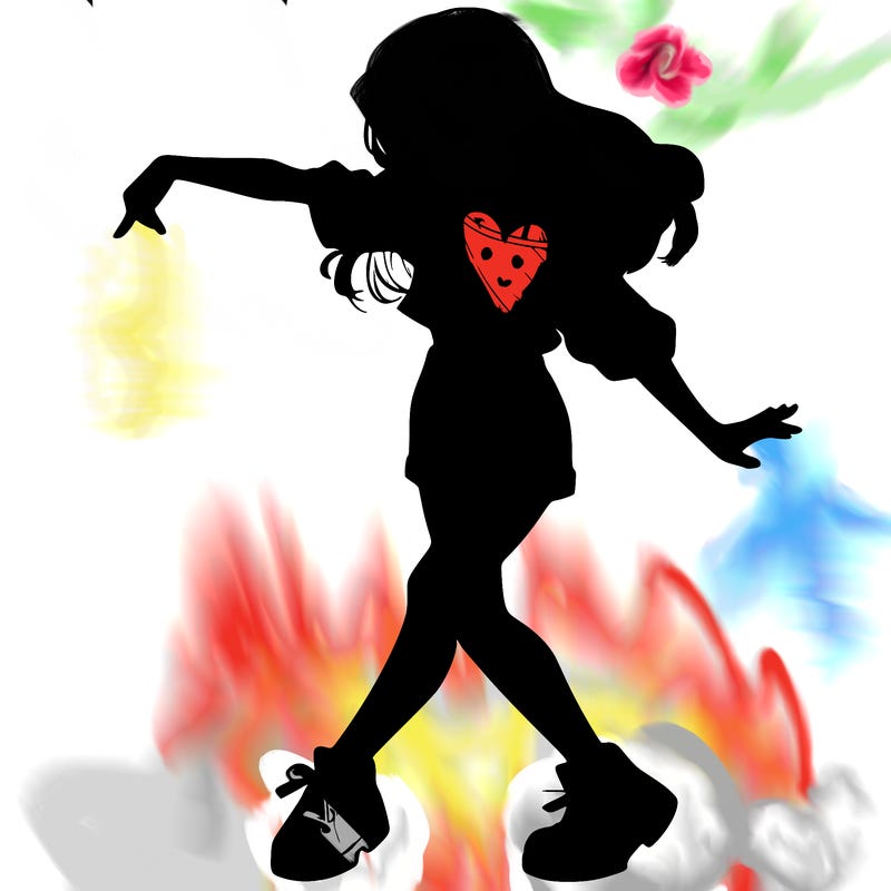 realistic girl danceing