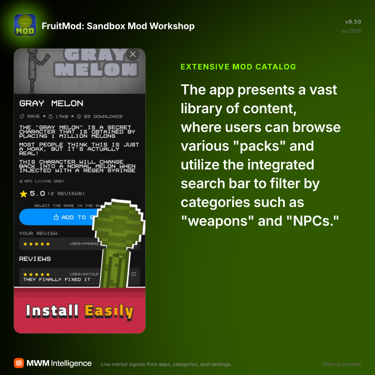FruitMod: Sandbox Mod Workshop - Entertainment App | MWM
