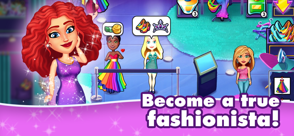 Angela managing customers in her New York fashion boutique