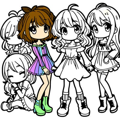 a group of cute girls