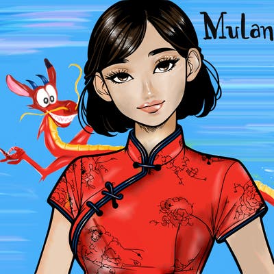 realistic asian girl wearing qipao