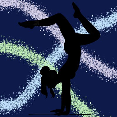 a woman doing a handstand