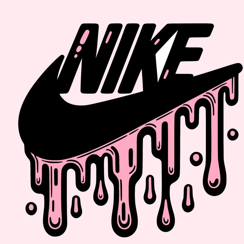 dripping nike logo