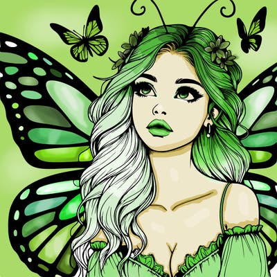 butterfly fairy realistic girl