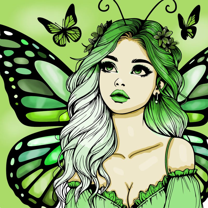 butterfly fairy realistic girl