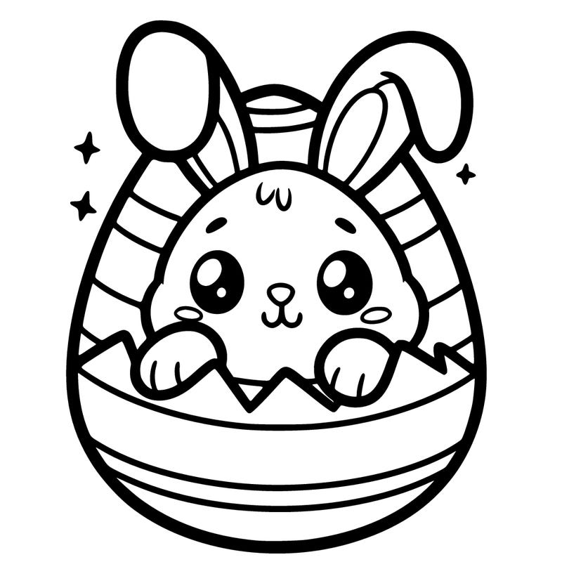 easter egg-shaped bunny