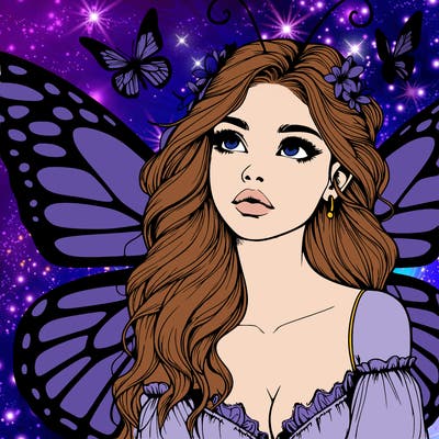 butterfly fairy realistic girl