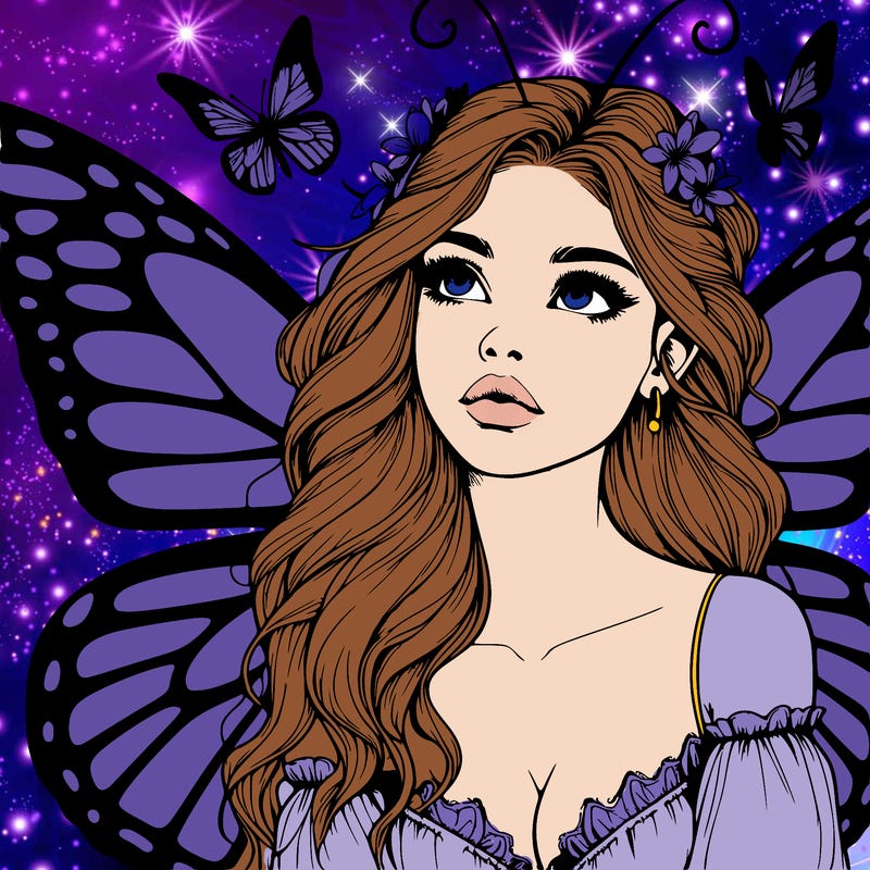 butterfly fairy realistic girl