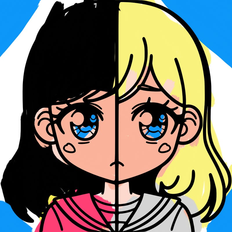 a split of a girl