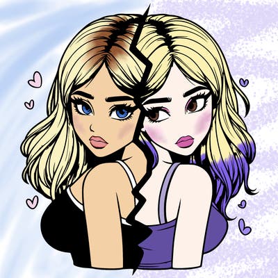 realistic girl split