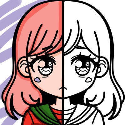 a split of a girl
