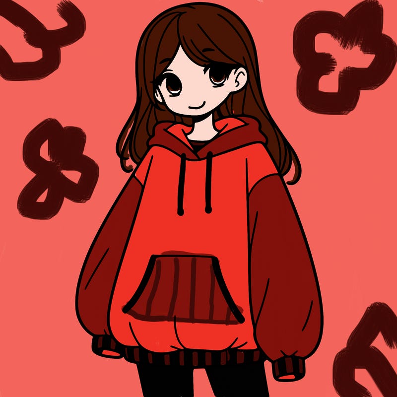 girl with big sweatshirt