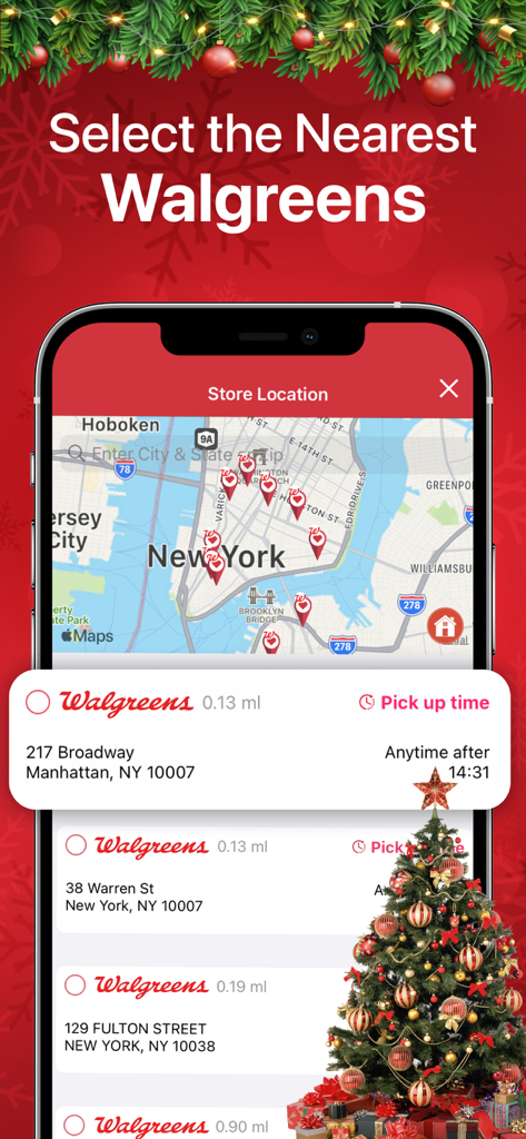 Walgreens store location map for photo print pickup