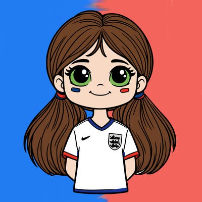 girl with an england kit