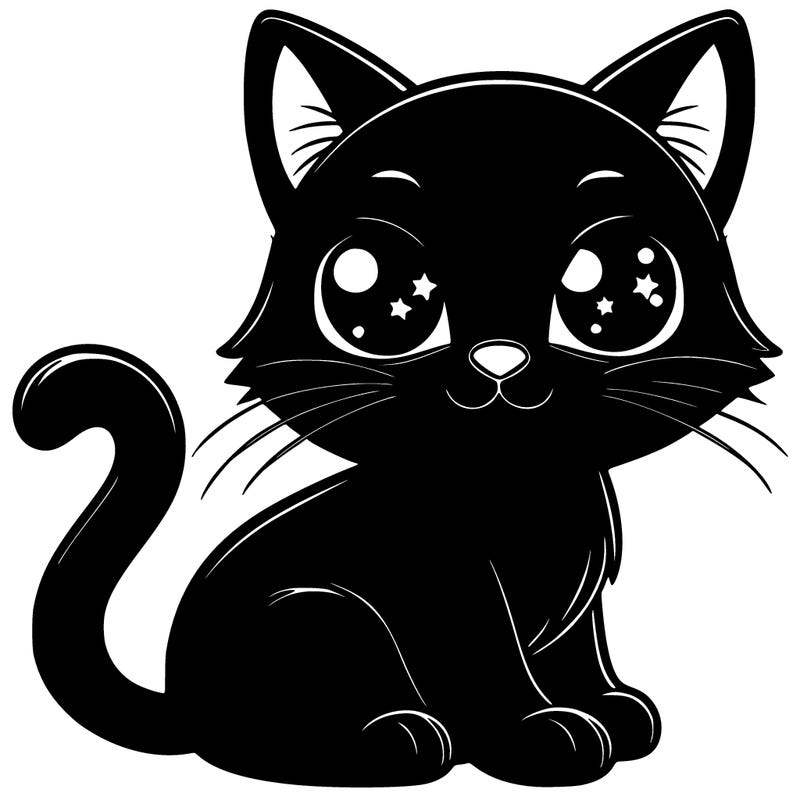 black cat with emerald eyes