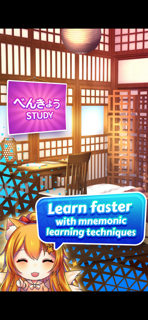 kawaiiNihongo - Learn Japanese - Mnemonic Japanese learning techniques with anime character Riko